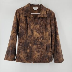 Vintage Women's‎ N Touch Brown Suede look Jacket Size 12